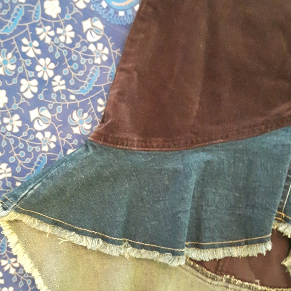 size 25 Buffalo denim corduroy asymmetrical skirt - Picture 7 of 12